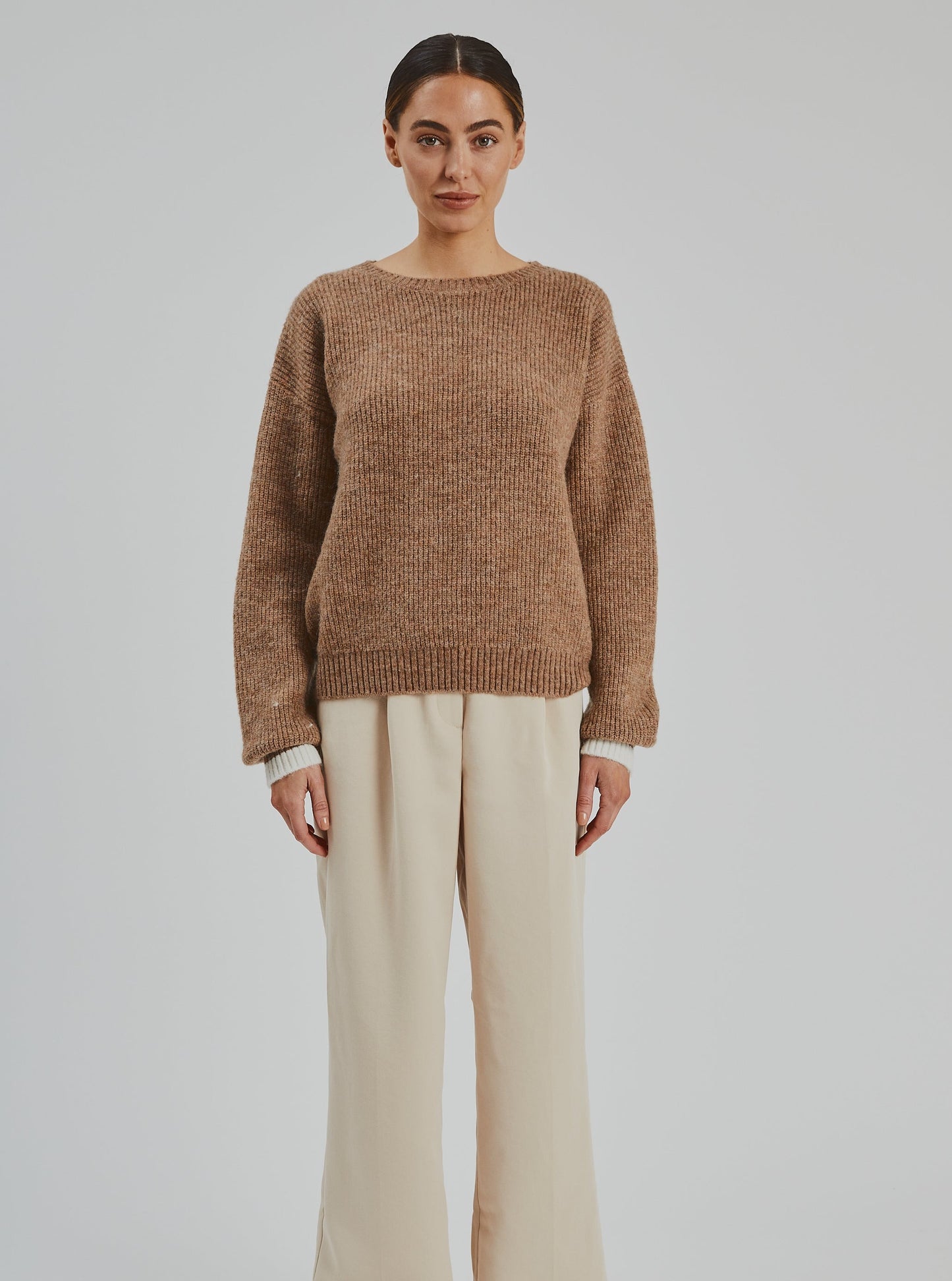 Reese Kid Mohair Sweater Walnut