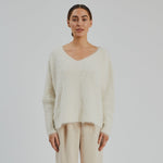 Load image into Gallery viewer, Elora Alpaca Knit Bone White