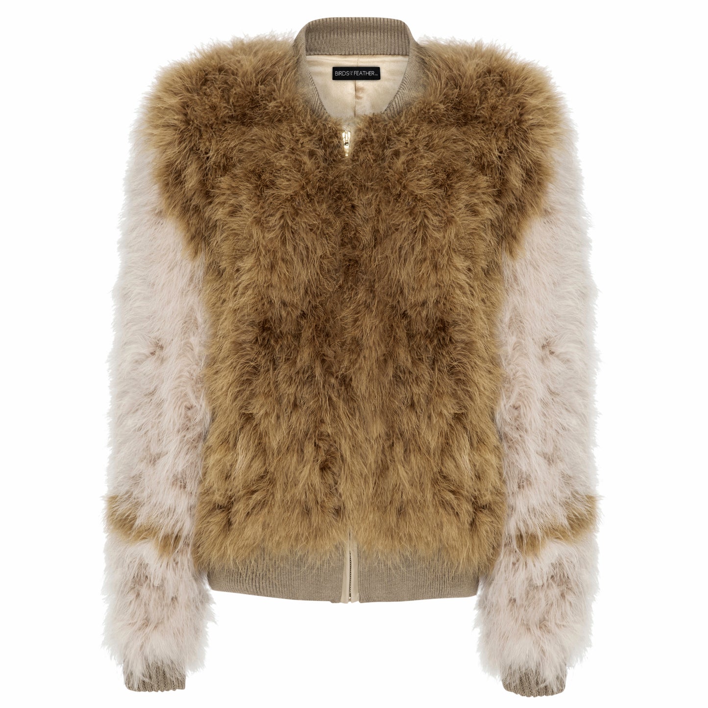 Kitty Bomber Camel & blush