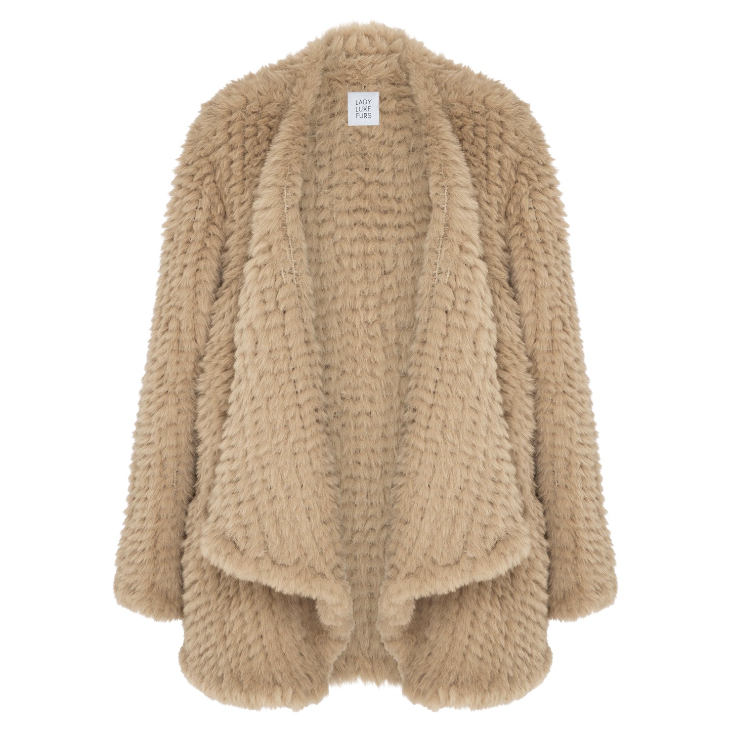 Faux Fur Wrap jacket Beige