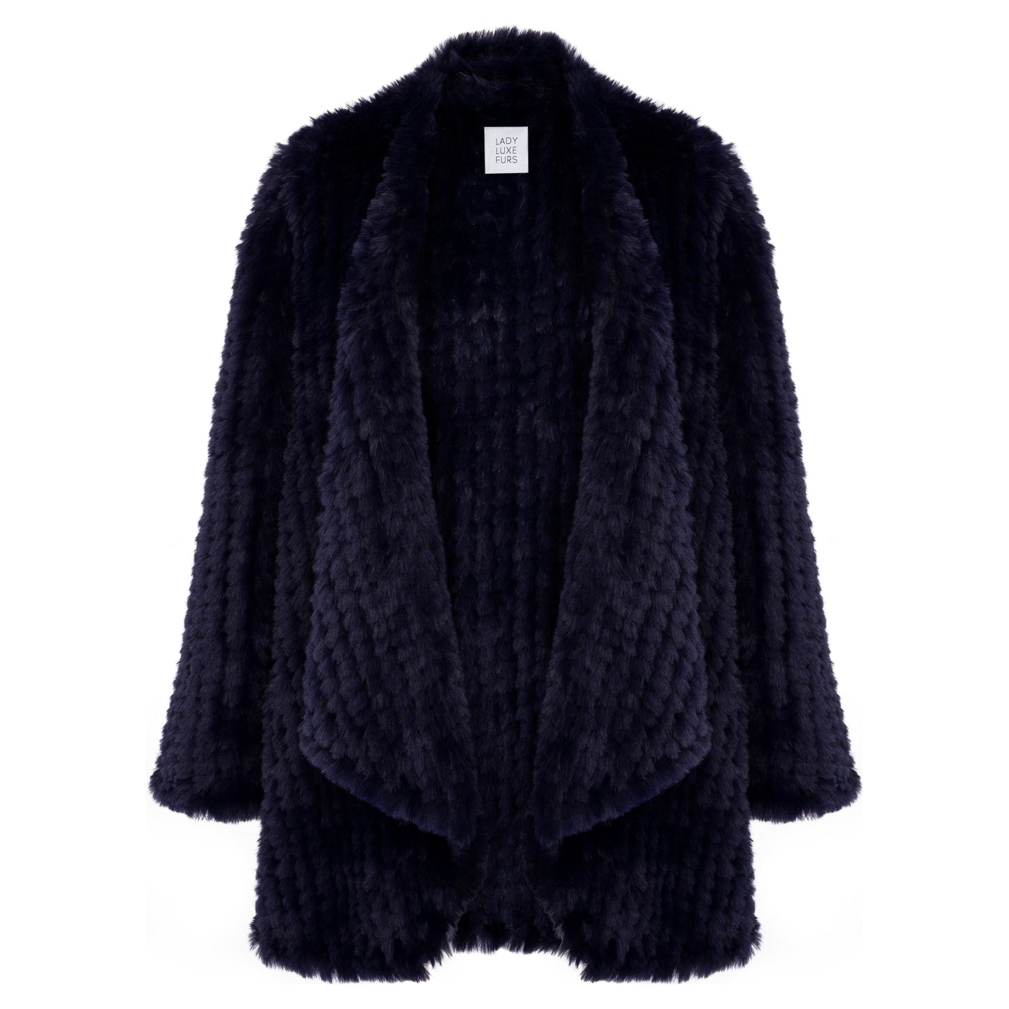 Faux Fur Wrap jacket Navy