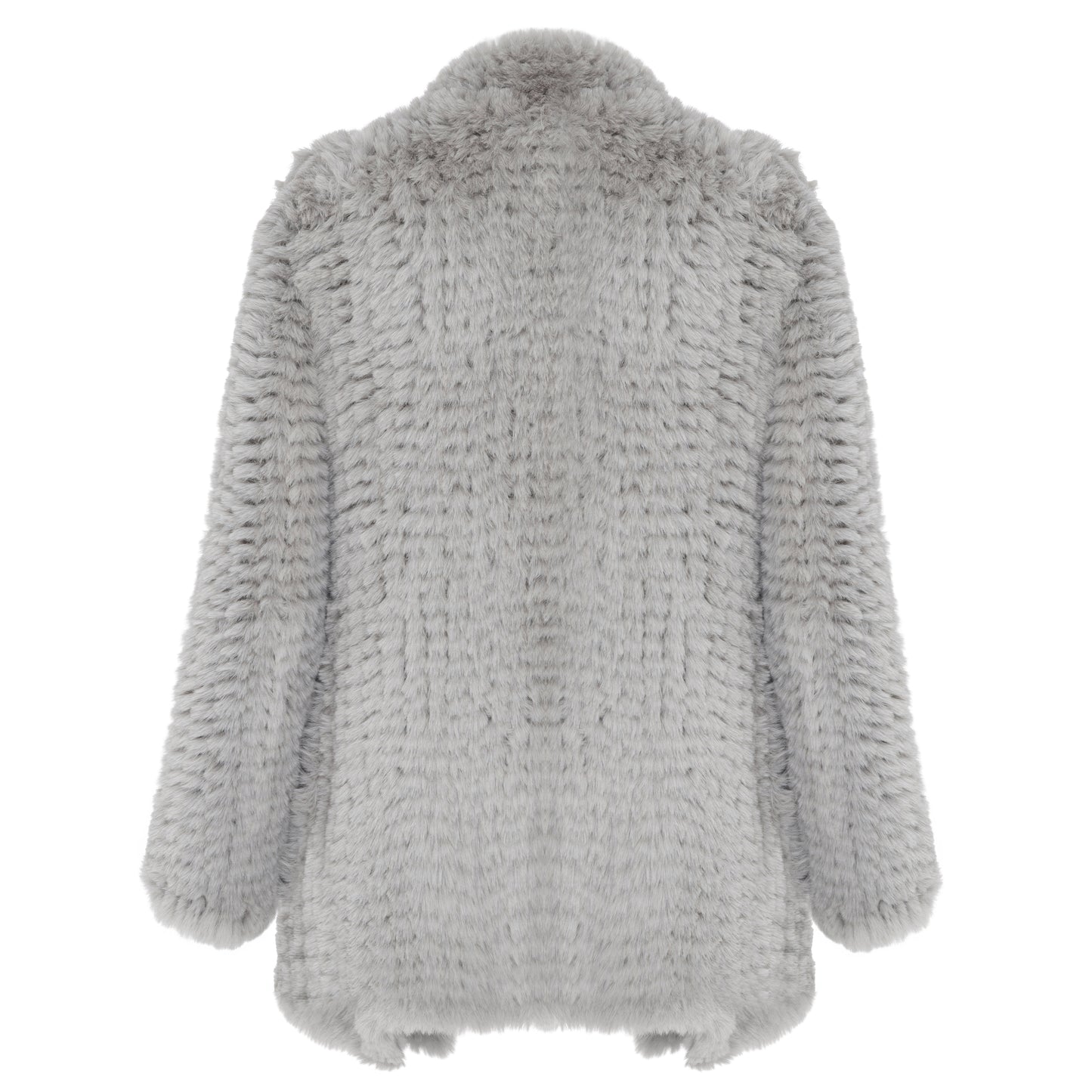 Faux Fur Wrap jacket Silver grey