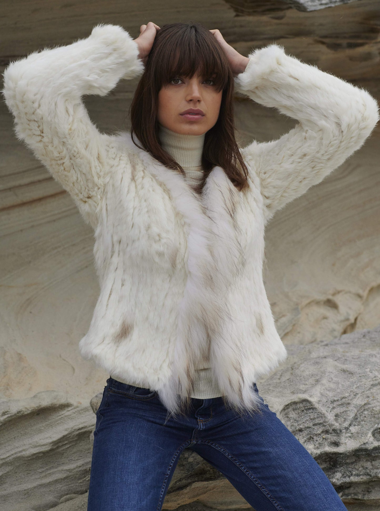 Lady Luxe Furs Jacket Cream