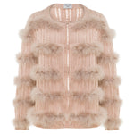 Load image into Gallery viewer, Eva Feather Cardigan Blush (SAMPLE)
