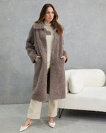 Load image into Gallery viewer, Annika Wool Teddy Coat  Mushroom
