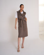 Load image into Gallery viewer, Josie Wool Coat Fawn Plaid
