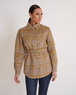 Load image into Gallery viewer, Lyra Shacket Beige &amp; Lemon plaid
