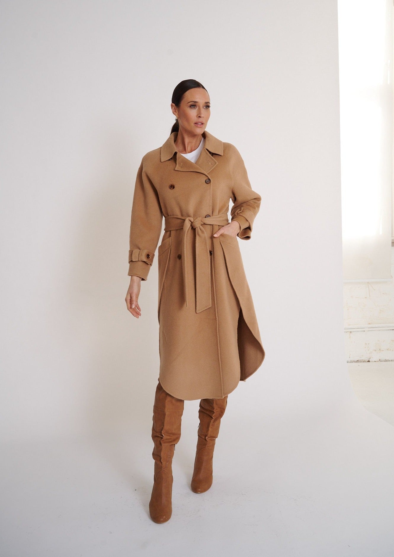 Piper Wool Coat Nude Beige