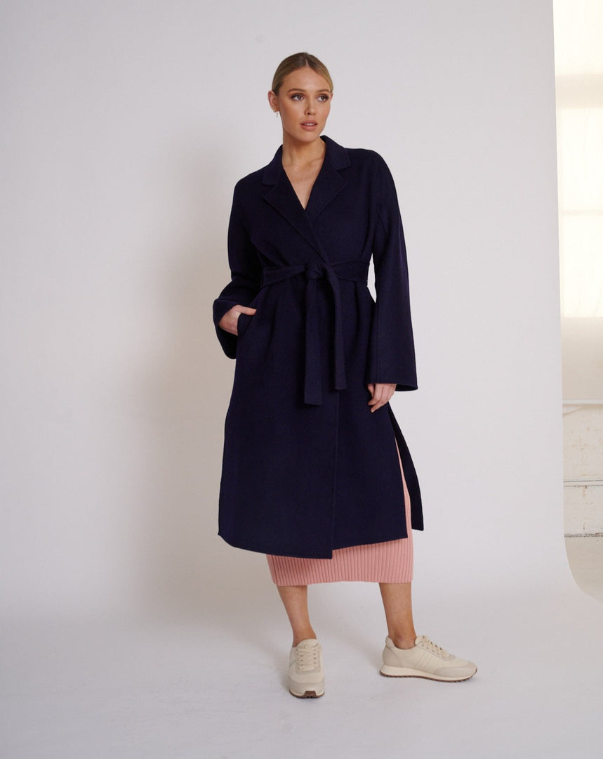 Nora Wool Coat Navy