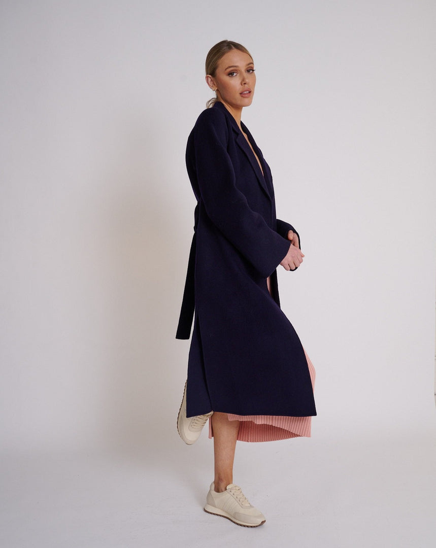 Nora Wool Coat Navy
