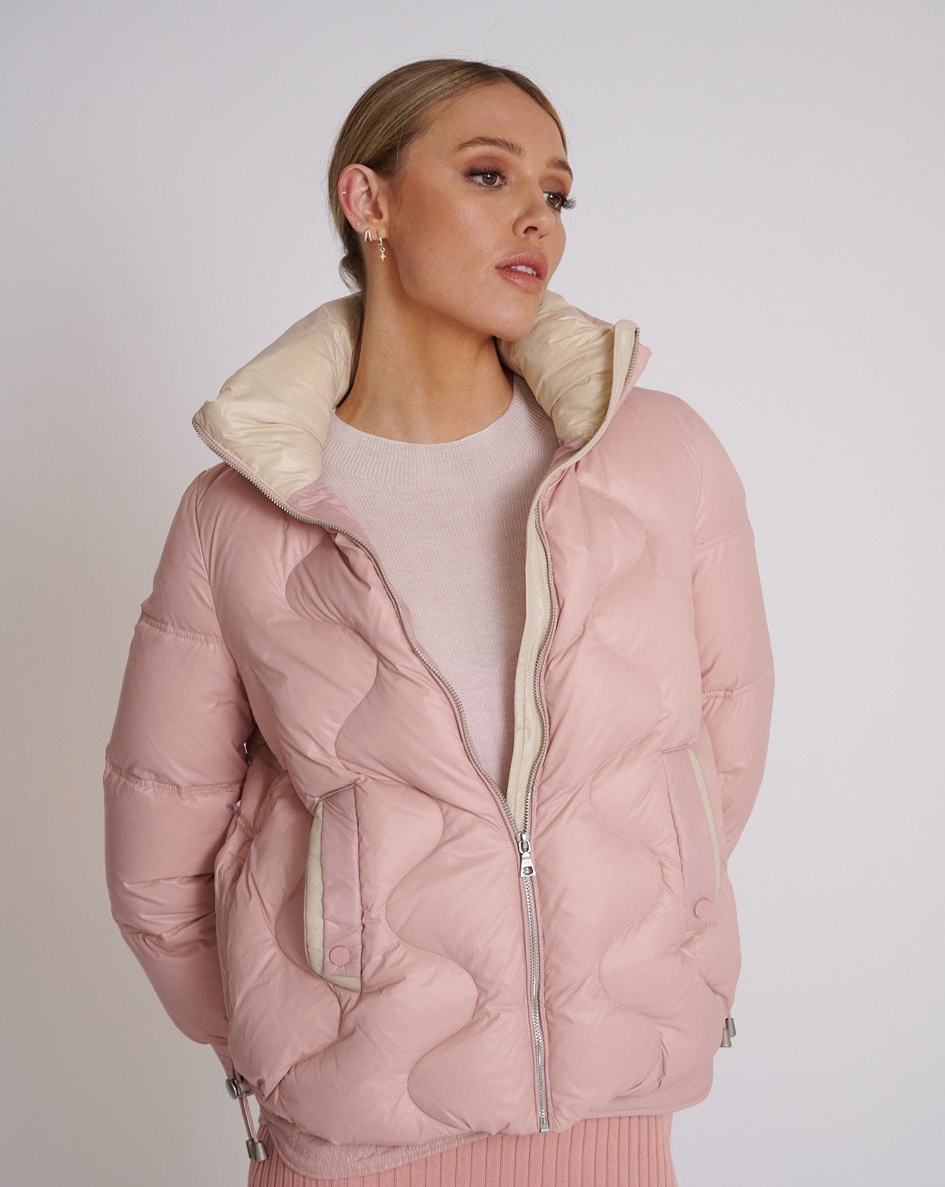 Astrid Down Puffer Jacket  Power Pink