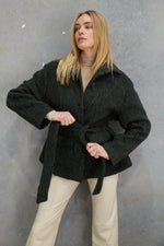 Load image into Gallery viewer, Soraya Mohair Jacket  Forest Green

