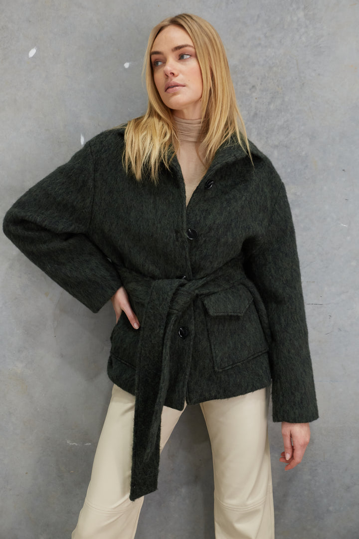 Soraya Mohair Jacket  Forest Green