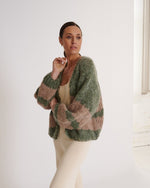 Load image into Gallery viewer, Mabel Chunky Knit Cardigan  Khaki Beige

