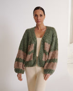 Load image into Gallery viewer, Mabel Chunky Knit Cardigan  Khaki Beige
