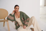 Load image into Gallery viewer, Mabel Chunky Knit Cardigan  Khaki Beige
