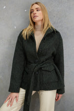 Load image into Gallery viewer, Soraya Mohair Jacket  Forest Green
