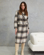 Load image into Gallery viewer, Marcella Alpaca Wool Coat  Check
