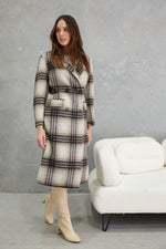 Load image into Gallery viewer, Marcella Alpaca Wool Coat  Check
