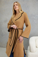 Load image into Gallery viewer, Celeste Wool Coat  Saddle
