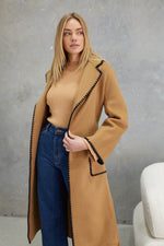 Load image into Gallery viewer, Celeste Wool Coat  Saddle

