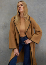 Load image into Gallery viewer, Celeste Wool Coat  Saddle
