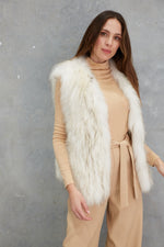 Load image into Gallery viewer, Neesa Raccoon Vest  White Cloud
