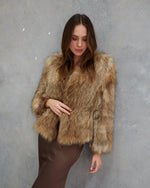 Load image into Gallery viewer, Nala Raccoon Jacket  Natural
