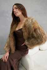 Load image into Gallery viewer, Nala Raccoon Jacket  Natural
