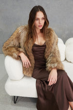 Load image into Gallery viewer, Nala Raccoon Jacket  Natural

