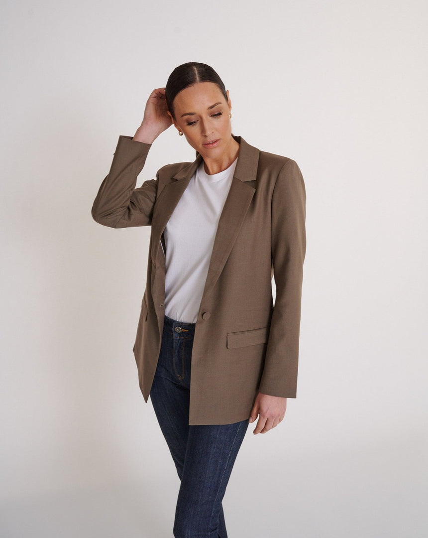 Wool Blazer Fawn  (SAMPLE)