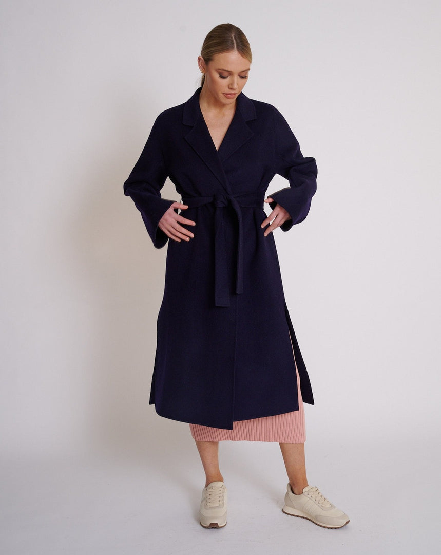 Nora Wool Coat Navy