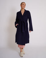Load image into Gallery viewer, Nora Wool Coat Navy
