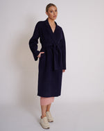 Load image into Gallery viewer, Nora Wool Coat Navy

