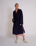Load image into Gallery viewer, Nora Wool Coat Navy
