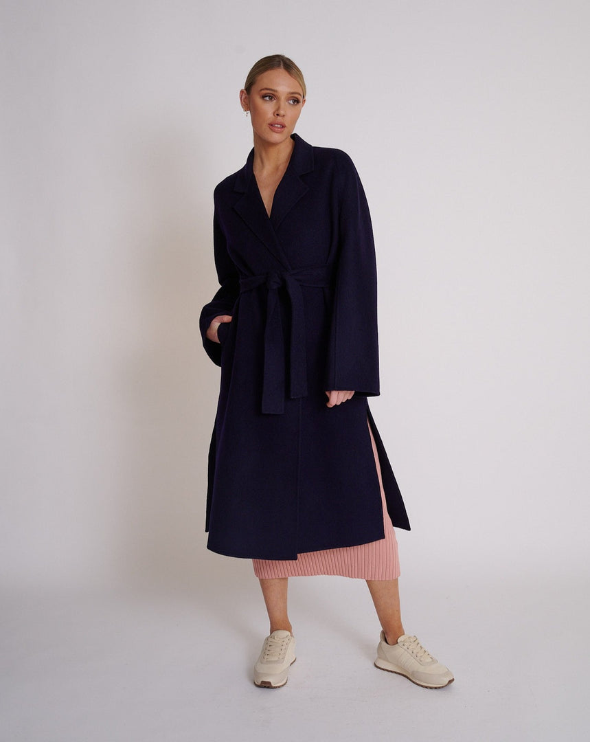 Nora Wool Coat Navy