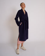 Load image into Gallery viewer, Nora Wool Coat Navy
