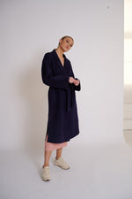 Load image into Gallery viewer, Nora Wool Coat Navy
