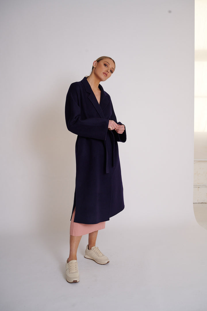 Nora Wool Coat Navy