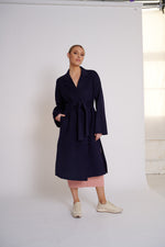 Load image into Gallery viewer, Nora Wool Coat Navy
