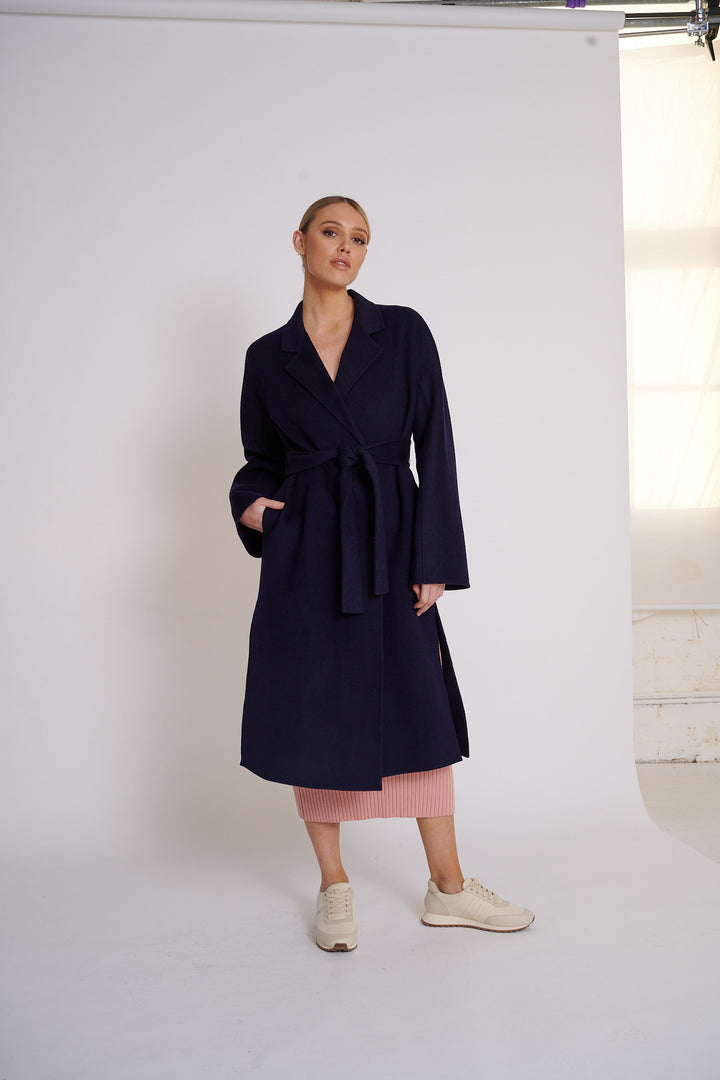 Nora Wool Coat Navy