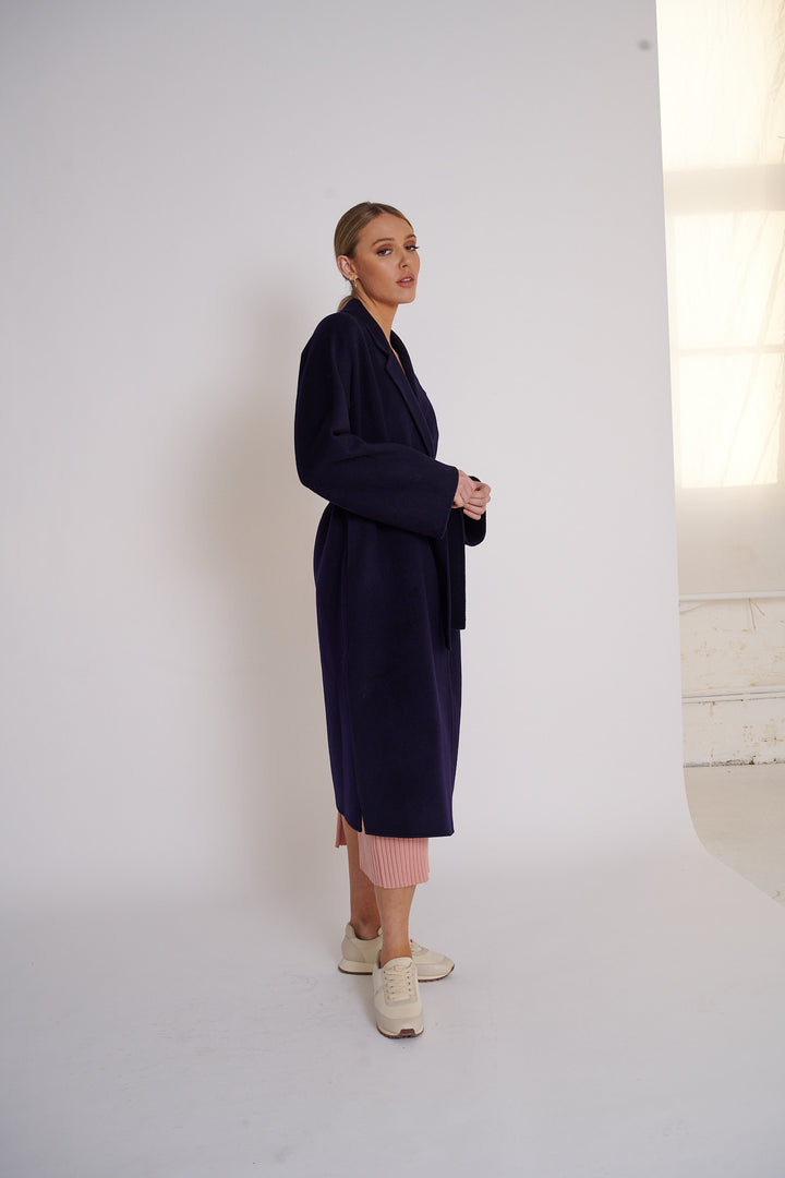 Nora Wool Coat Navy