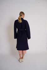 Load image into Gallery viewer, Nora Wool Coat Navy
