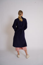 Load image into Gallery viewer, Nora Wool Coat Navy
