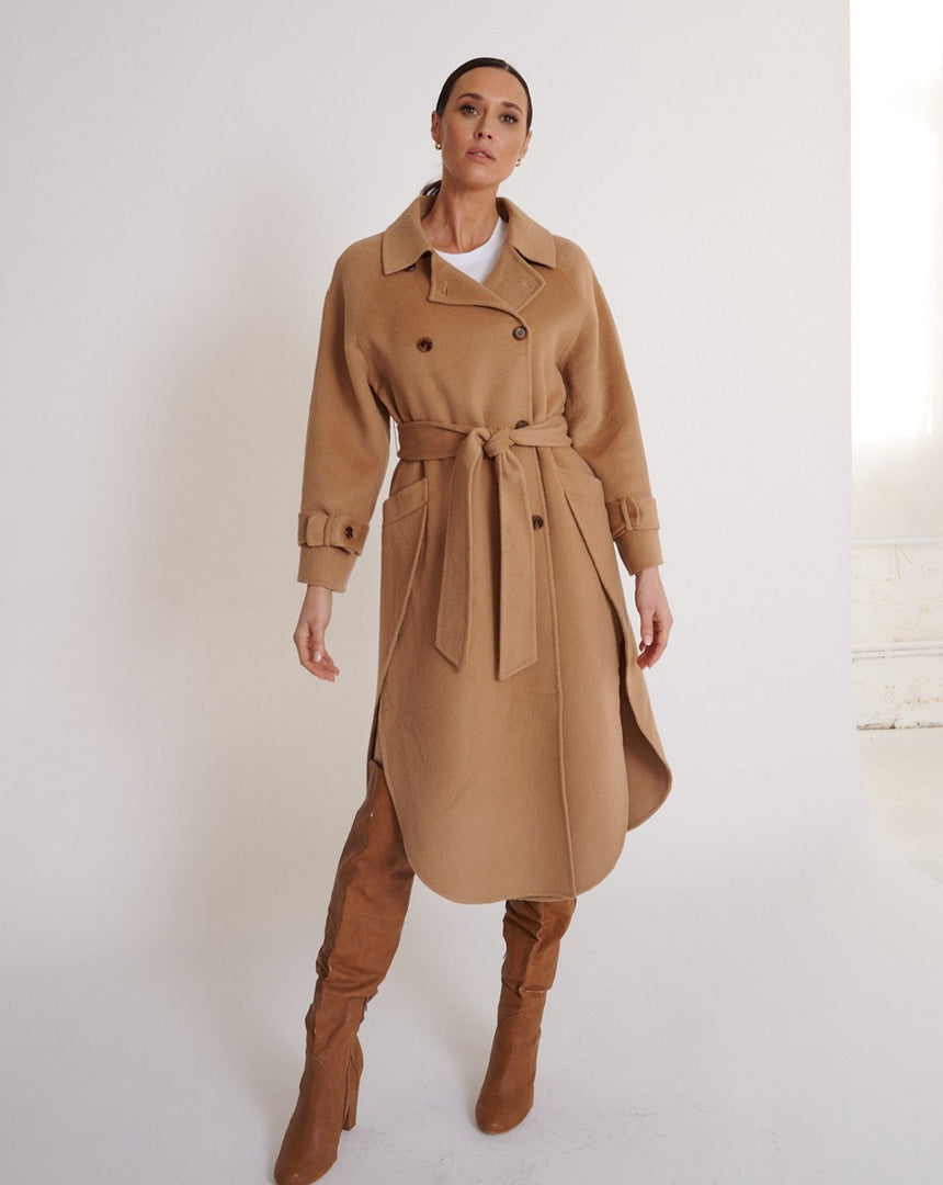 Piper Wool Coat Nude Beige