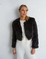 Load image into Gallery viewer, Arnia Crop Jacket Chocolate
