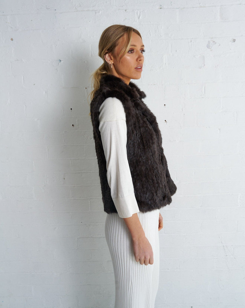 Neeve Vest  Chocolate