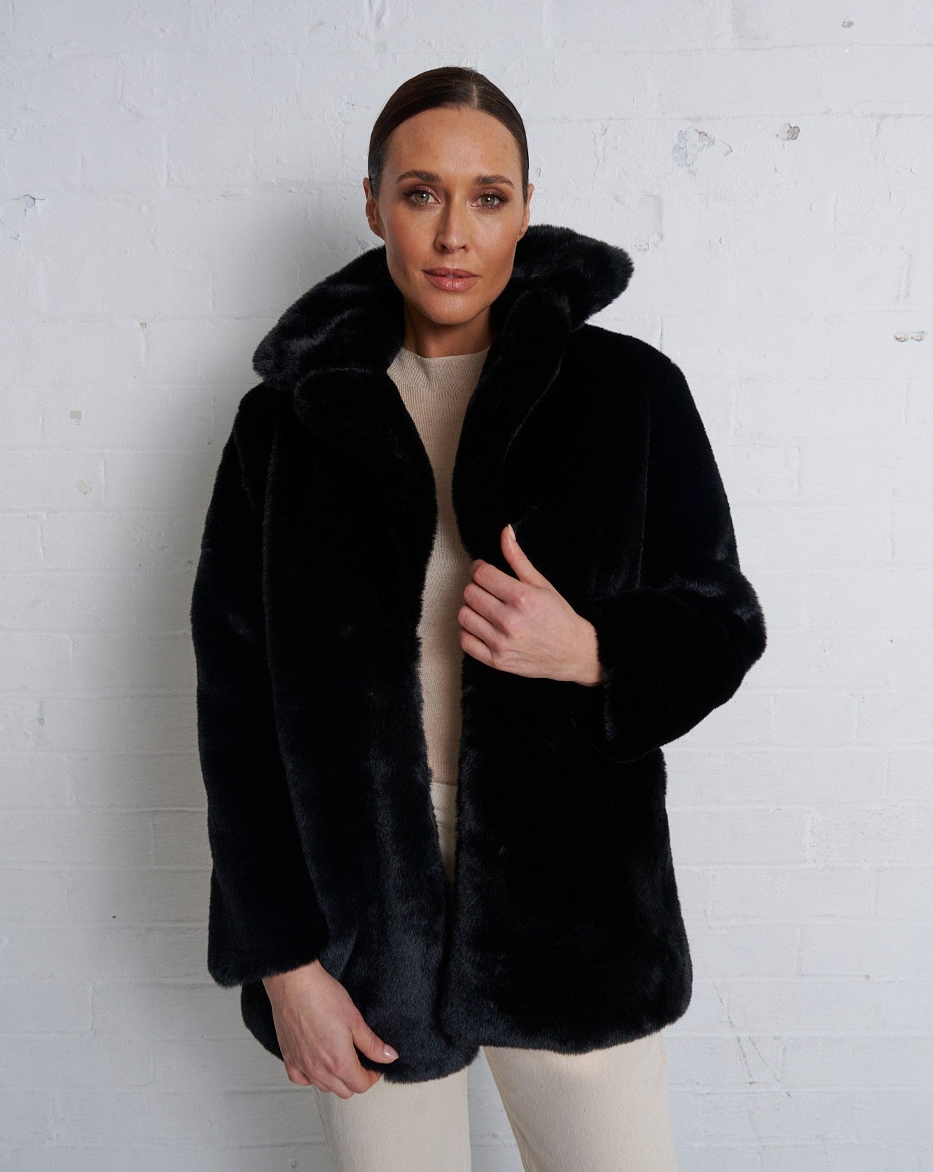 Marlee Faux Fur Jacket Black