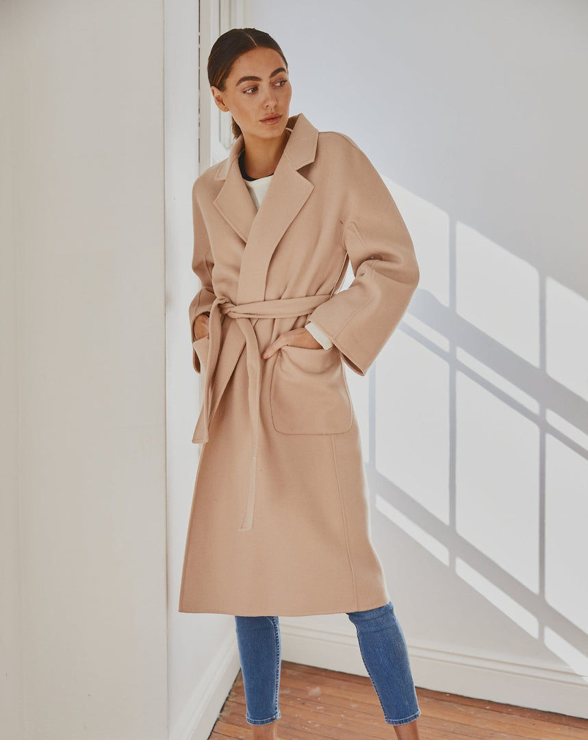 Celine Wool Coat  Beige