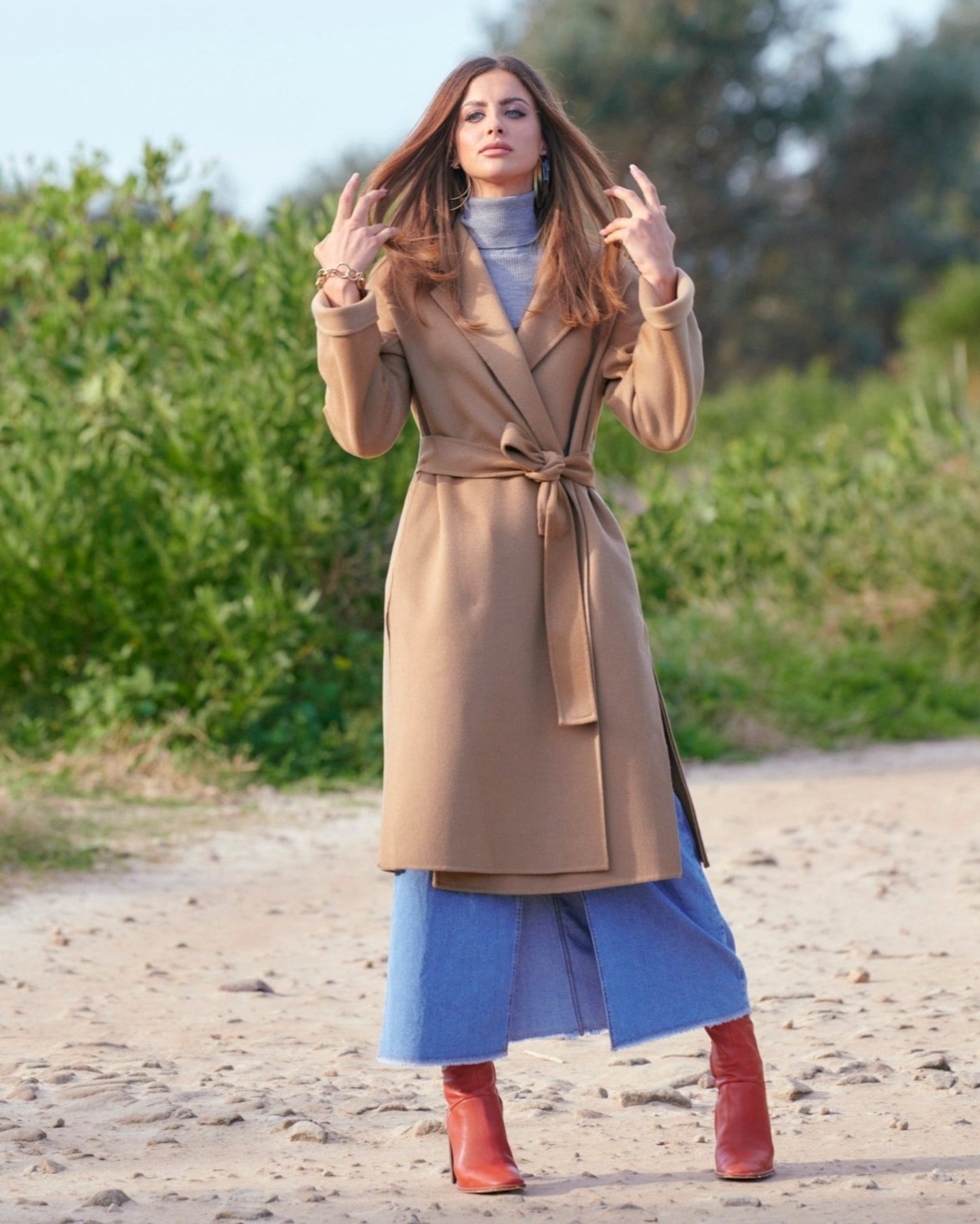 Nora Wool Coat  Camel